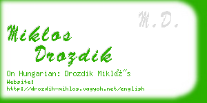 miklos drozdik business card